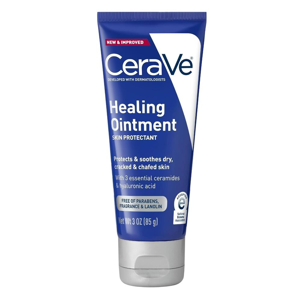 CeraVe Healing Ointment Hyaluronic Acid Skin Protectant for Dry Skin White 3oz